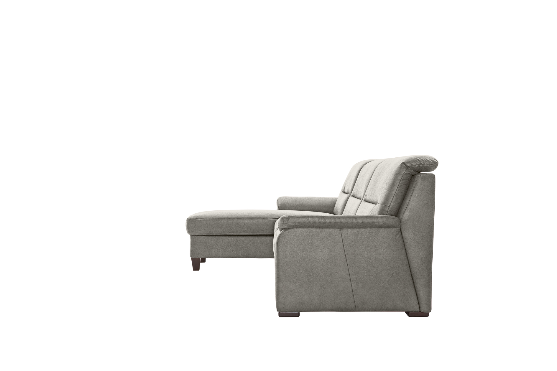 polsterpower Ecksofa - Saddle alu - Basismodell - Recamiere links