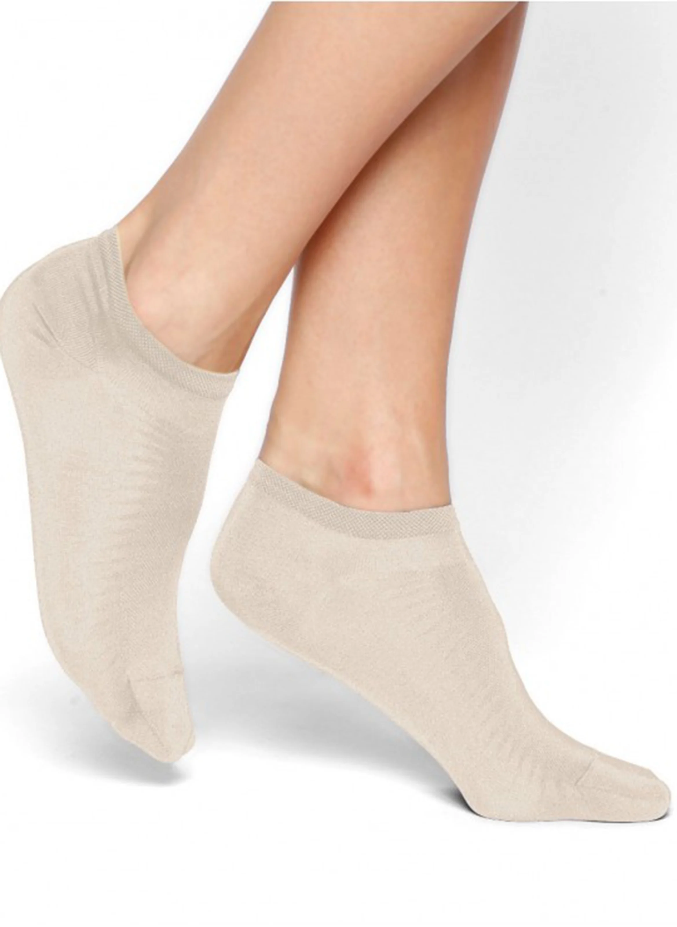 Socquettes en fil d'écosse mélangé | Beige