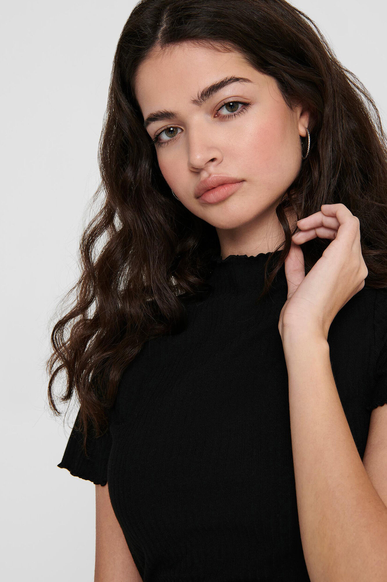 Blusa de manga curta em malha Cañalé