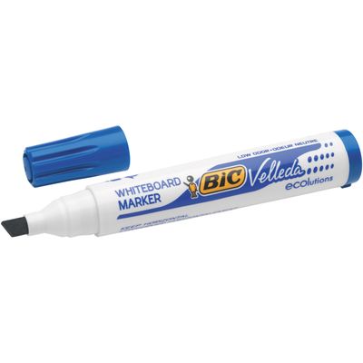 BIC VELLEDA 1751 - Marqueur effaçable - pointe biseau - bleu