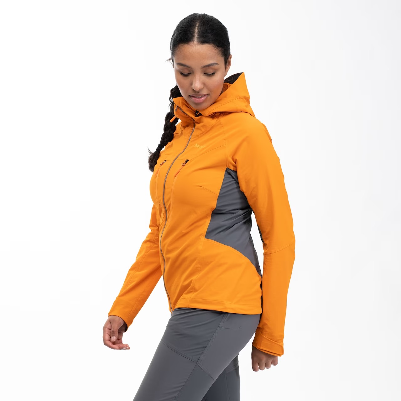 Cecilie Mountain Softshell Jacket Dame Cloudberry Yellow/Solid Dark Grey