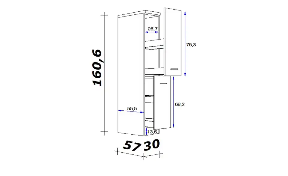 Apothekerschrank Ens 161 cm