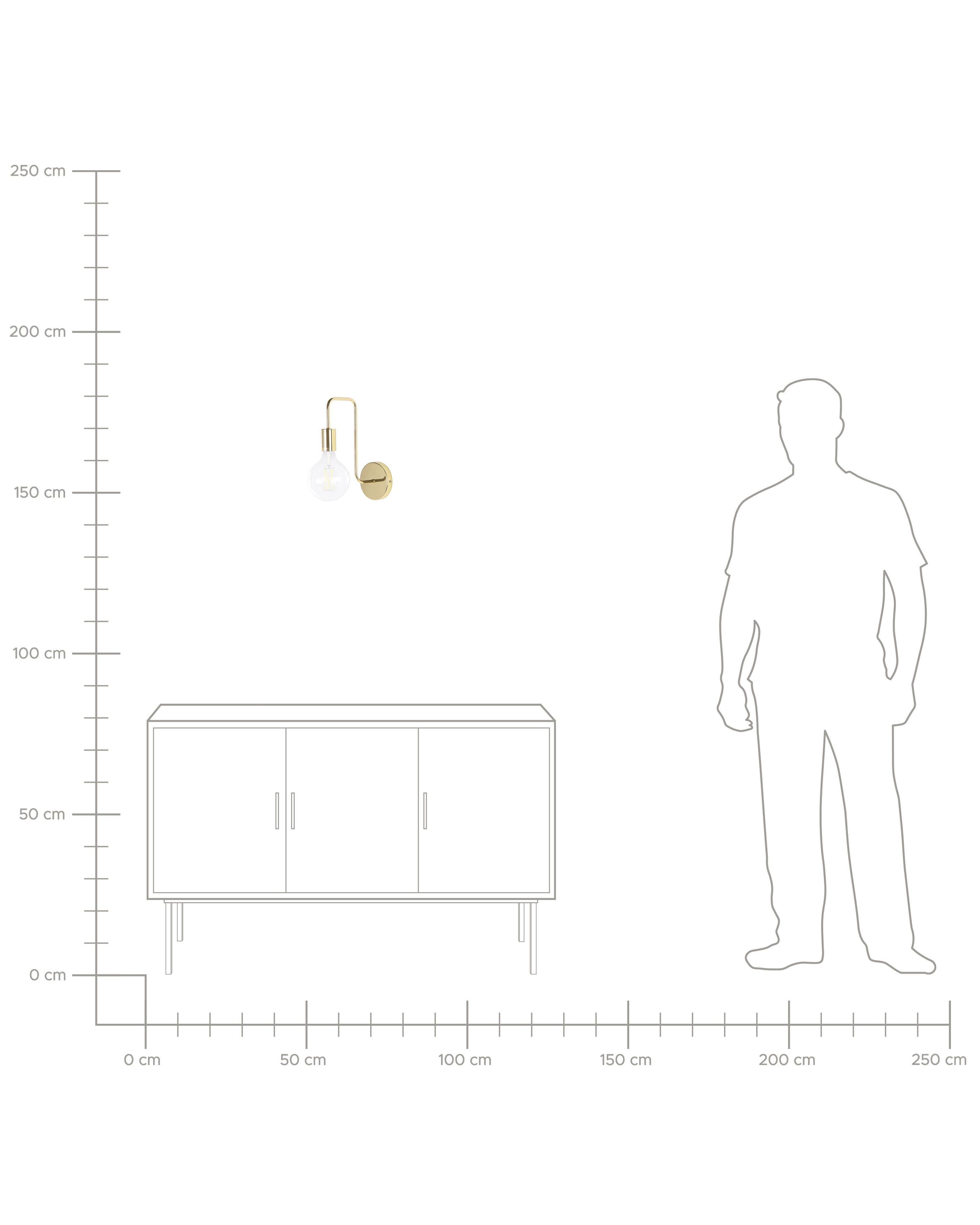 Wandlamp SAVENA Metaal Goud