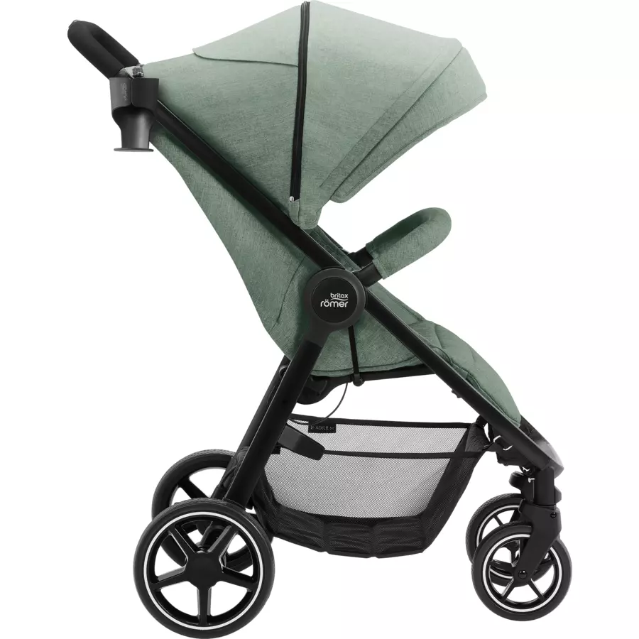 Britax Römer Buggy B-Agile M Jade Green inklusive Babyschale Baby-Safe Core i-Size Space Black plus Basisstation Core und Adapter