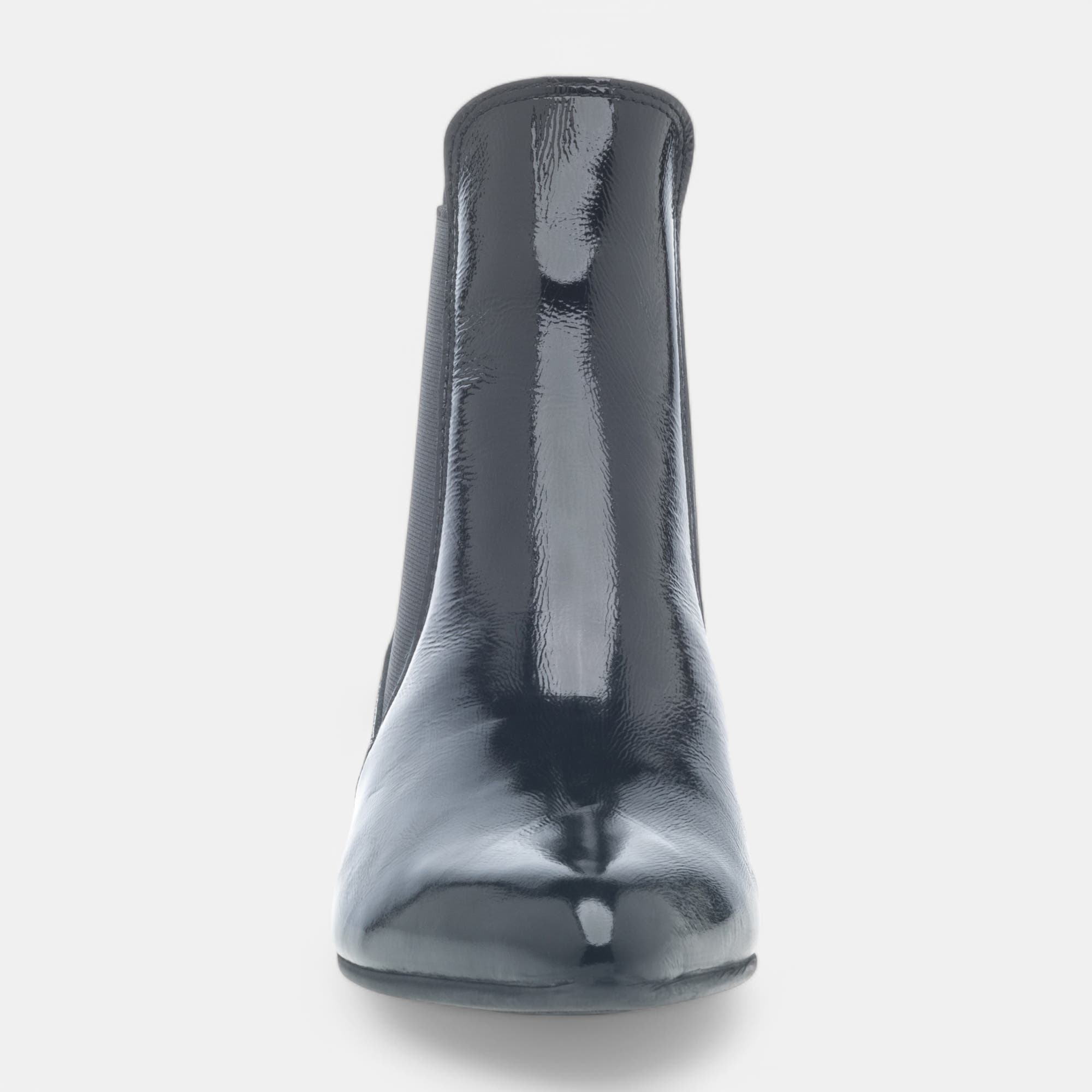 Boots chelsea Femme en cuir noir vernis