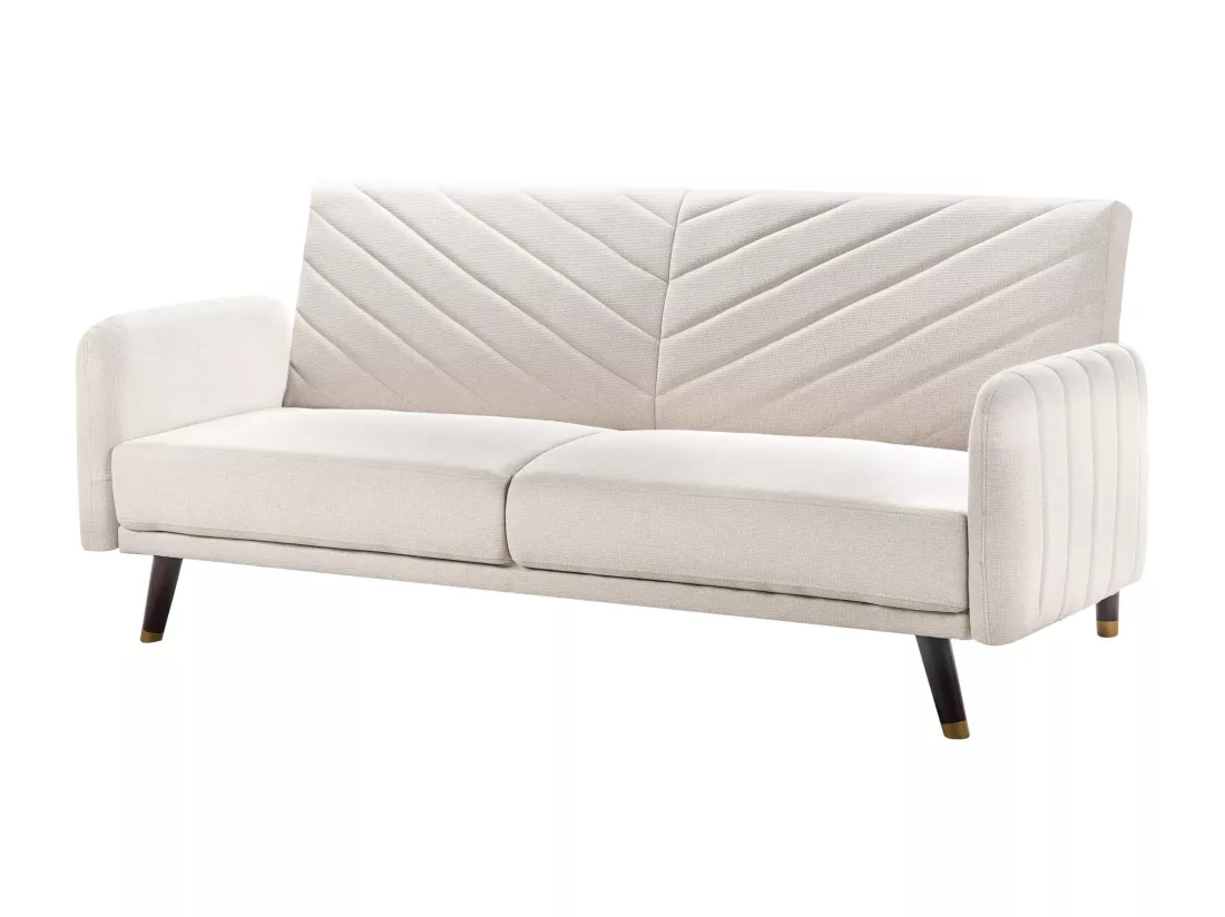 Canapé-lit en faux lin beige clair SENJA