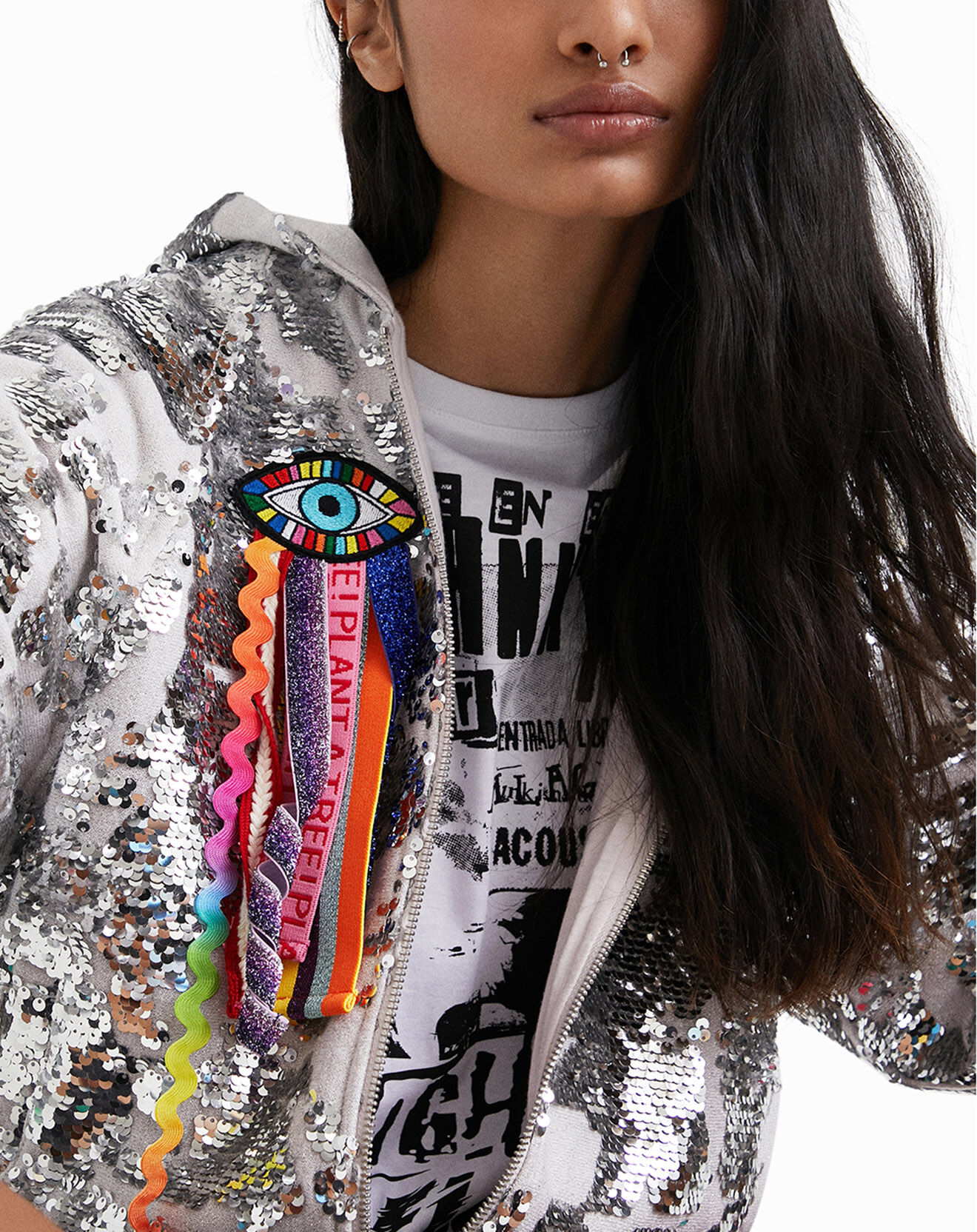 Desigual Sweat Naya argenté