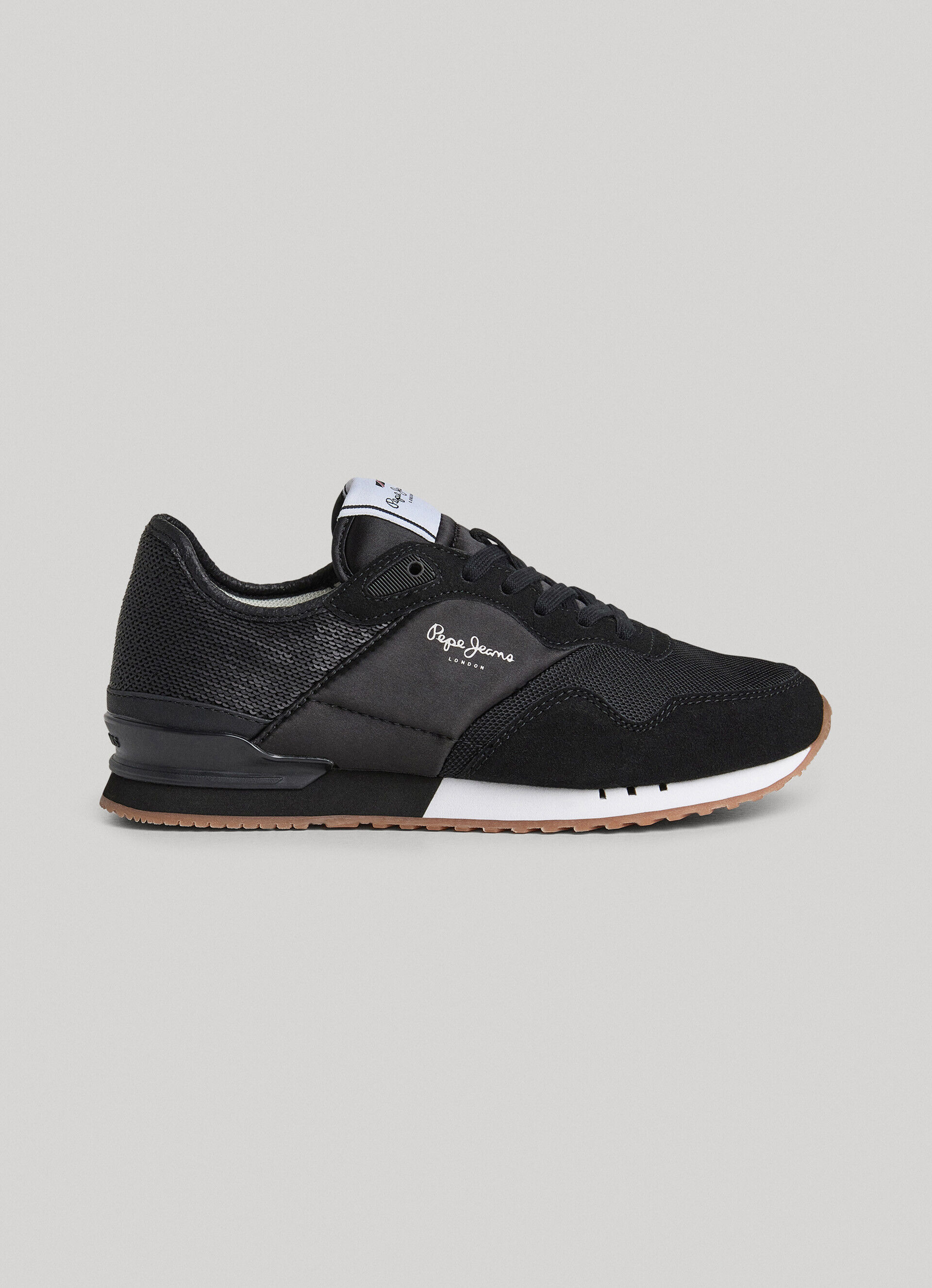 Tênis de corrida London Sequins - preto