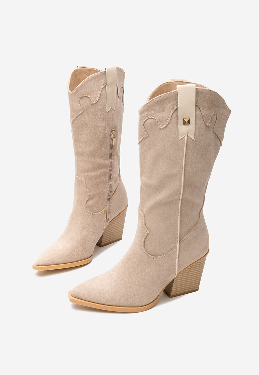 Bottes femme beige Favira
