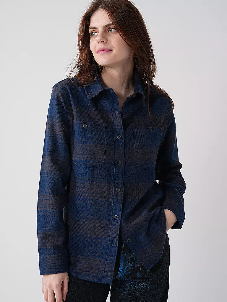 PATAGONIA Hemdbluse FJORD FLANNEL dunkelblau