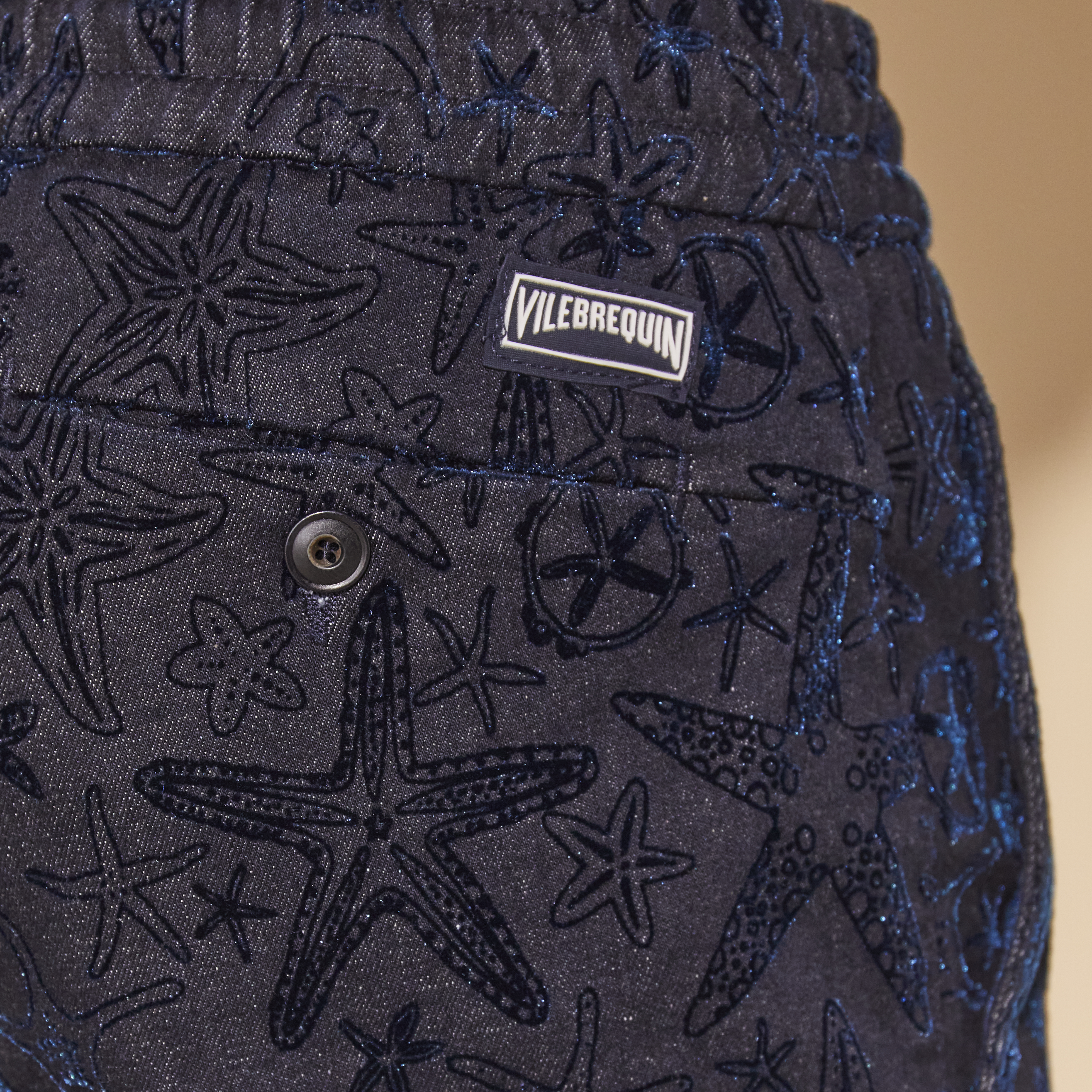 Pantalon en Jean Floqué Velours Homme Starlettes