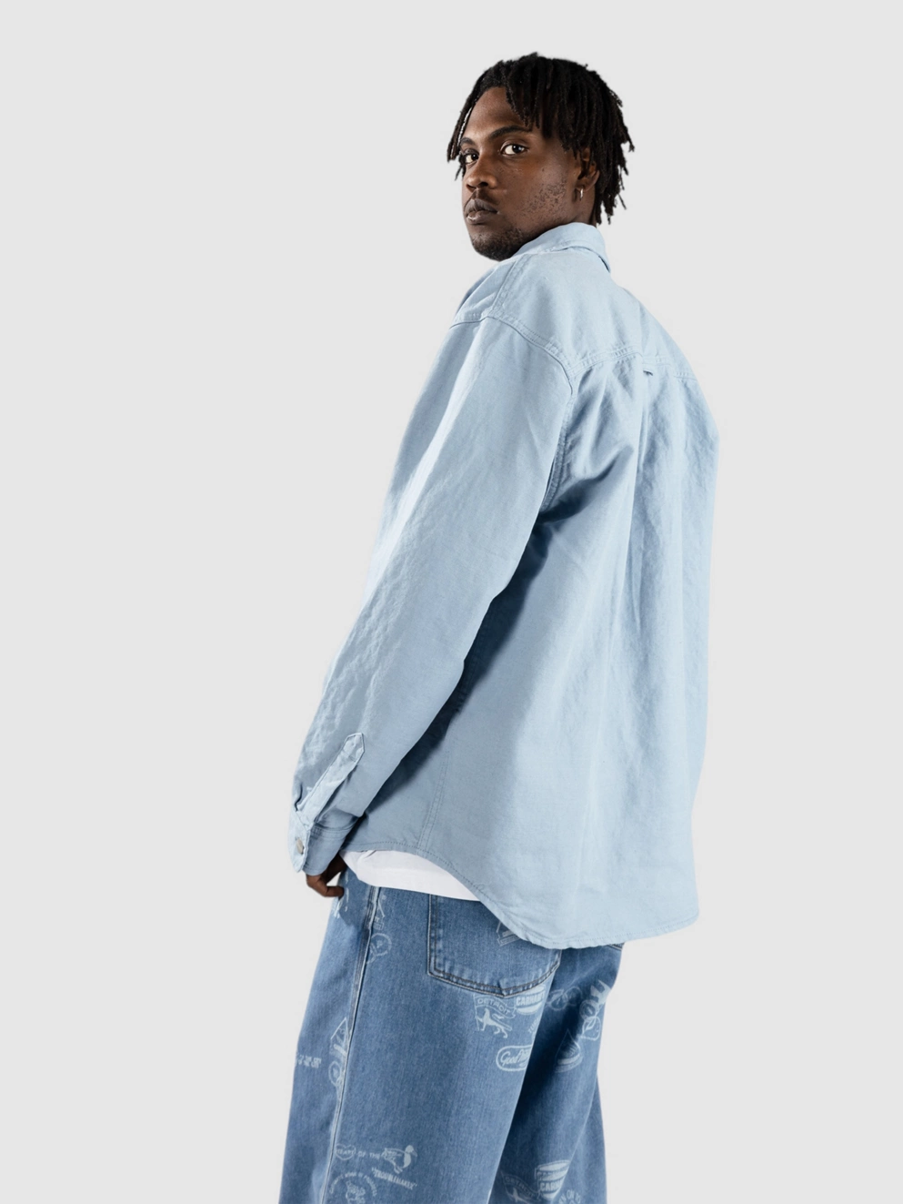 Carhartt WIP Walter Jac Shirt misty sky rinsed