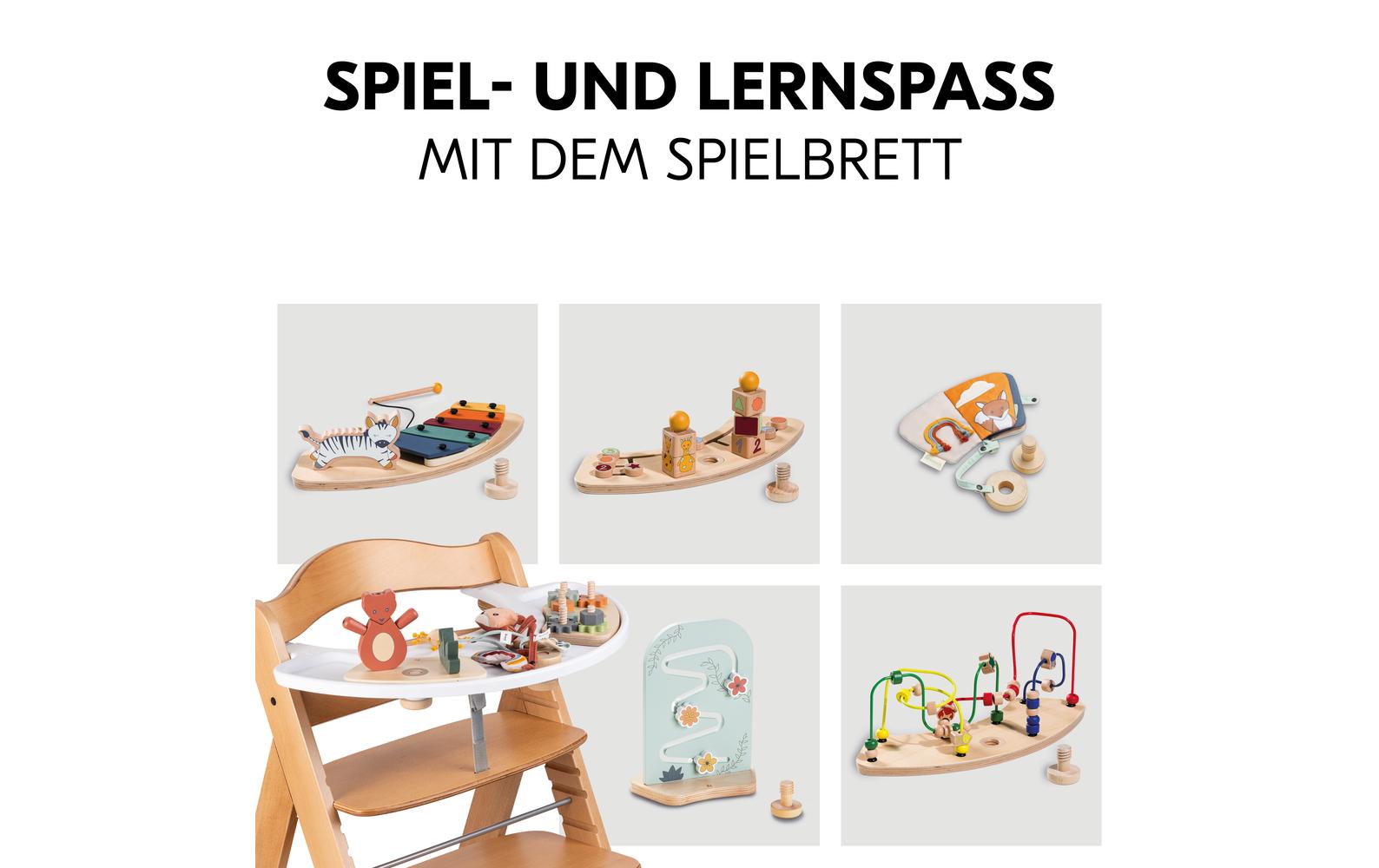 Treppenhochstuhl Beta+ Natural<br>Kippsicheres und mitwachsendes Holzhochstuhlset