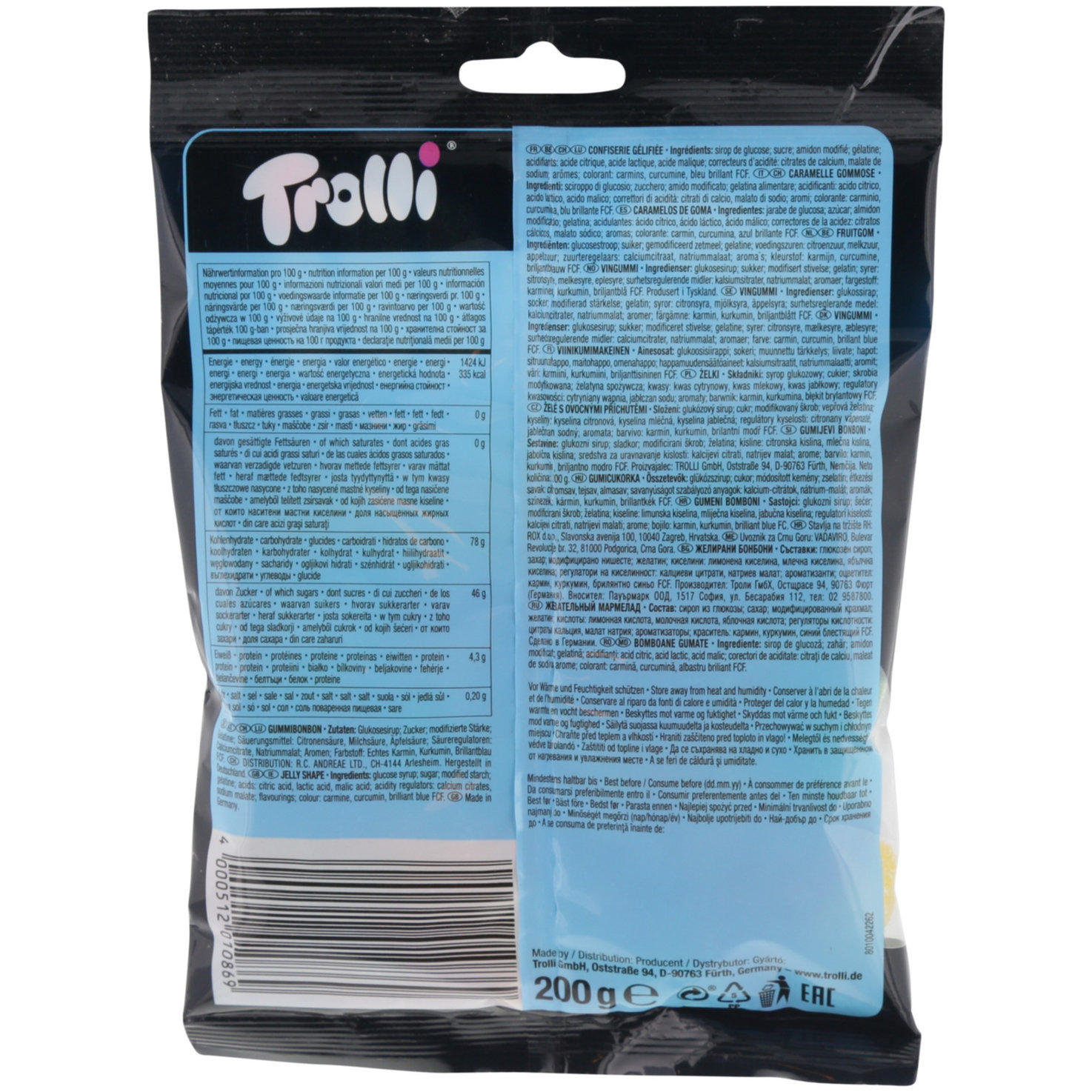 Trolli Gummibonbons Saure Glühwürmchen