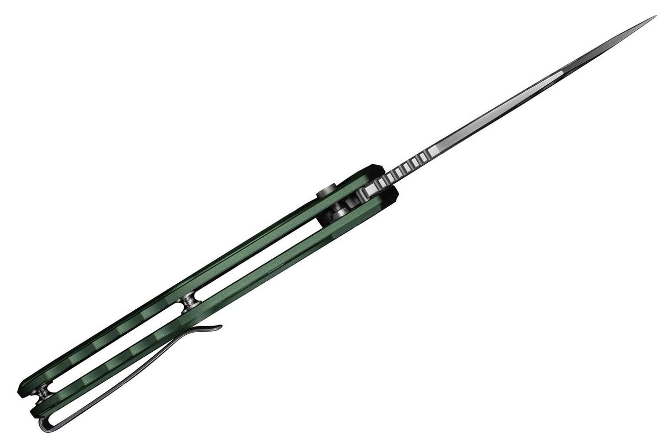 Civivi Biophase C23083-1 Satin Nitro-V, Green Aluminum, zakmes