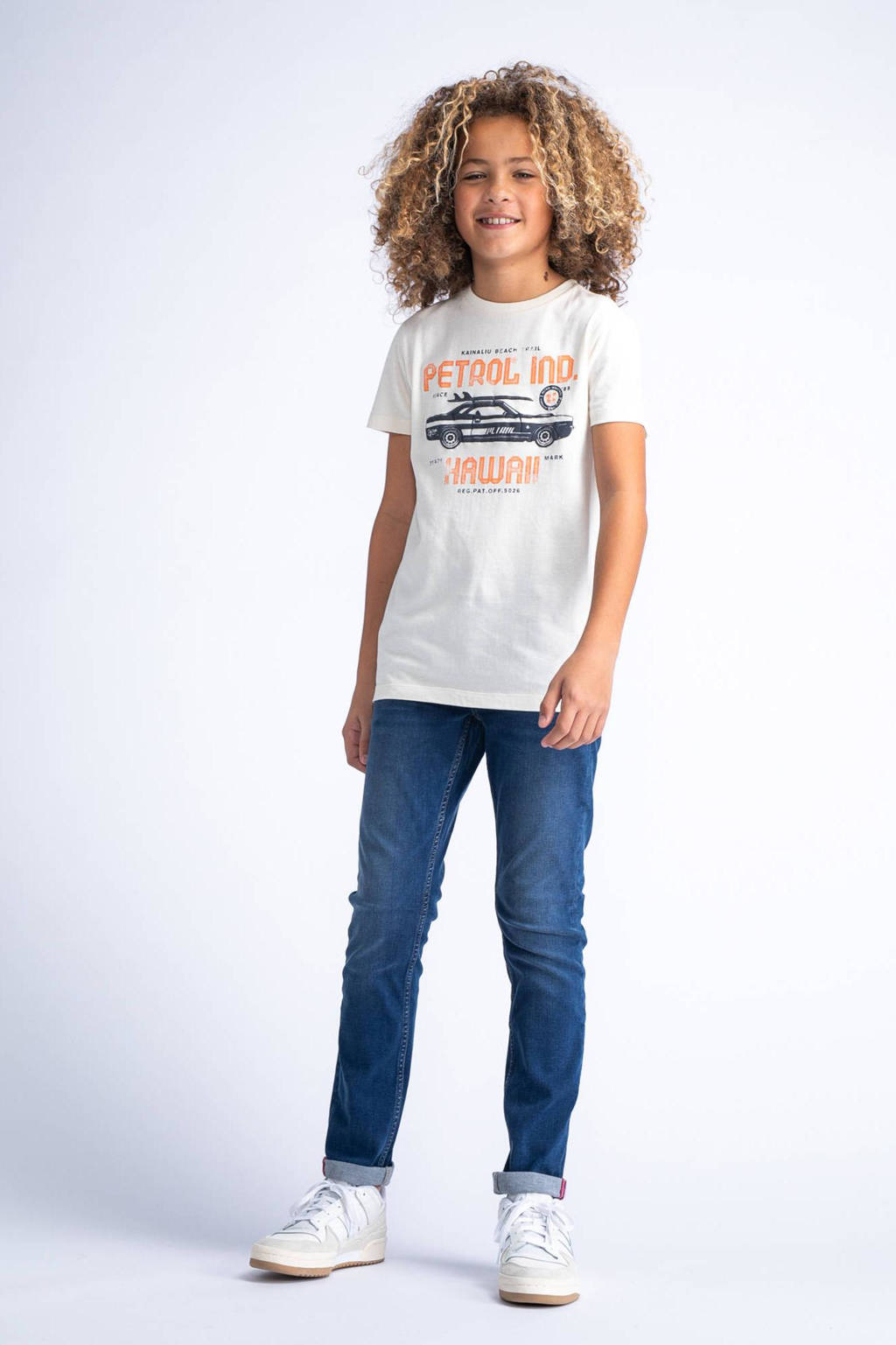 Petrol Industries T-shirt met logo offwhite