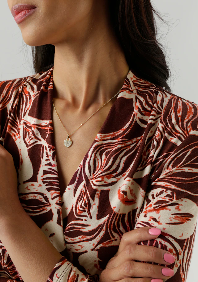 Aniston SELECTED Jerseykleid mit V-Ausschnitt in Wickeloptik und Bindedetail - NEUE KOLLEKTION