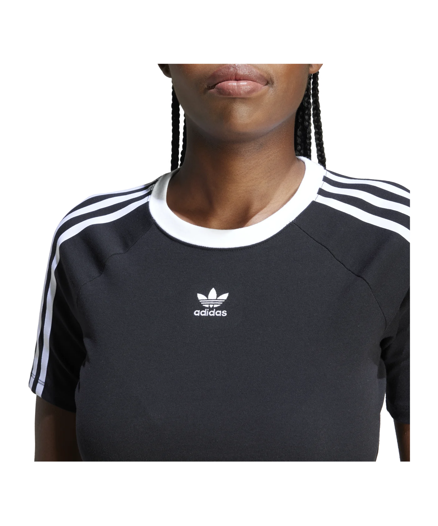 adidas Originals 3-Stripes Baby T-Shirt Damen Schwarz