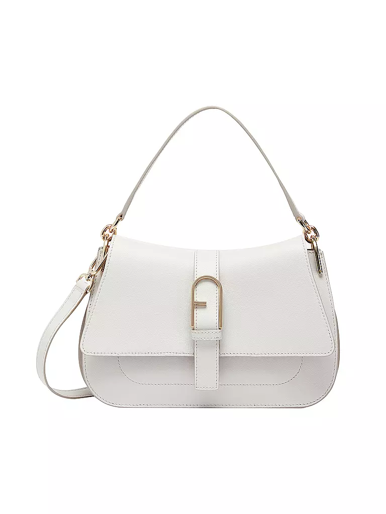 FURLA Ledertasche - Umhängetasche FLOW Medium creme