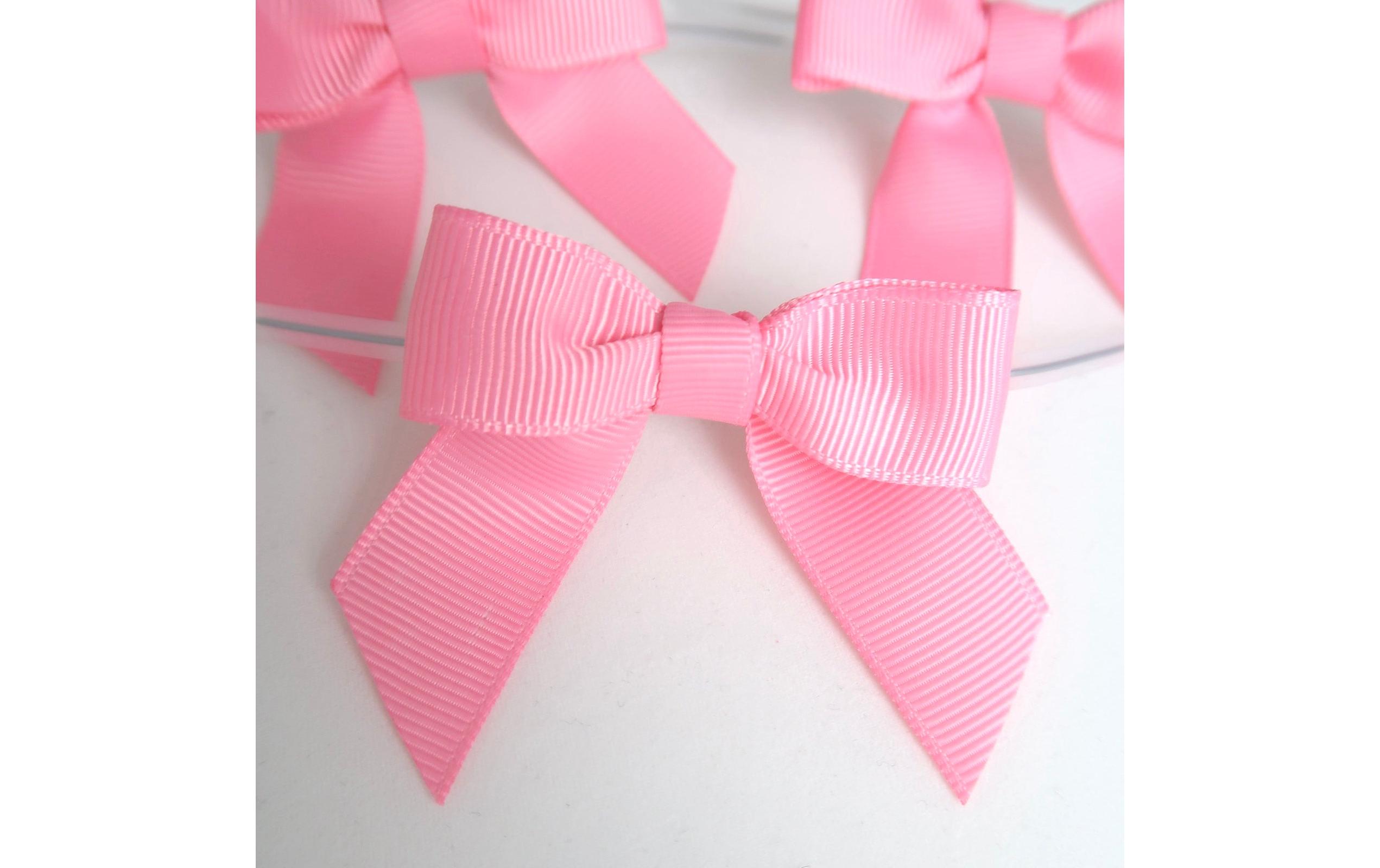 Verschluss mit Schleife Rosa, 10 StückKlarsichtbeutel – Verschluss