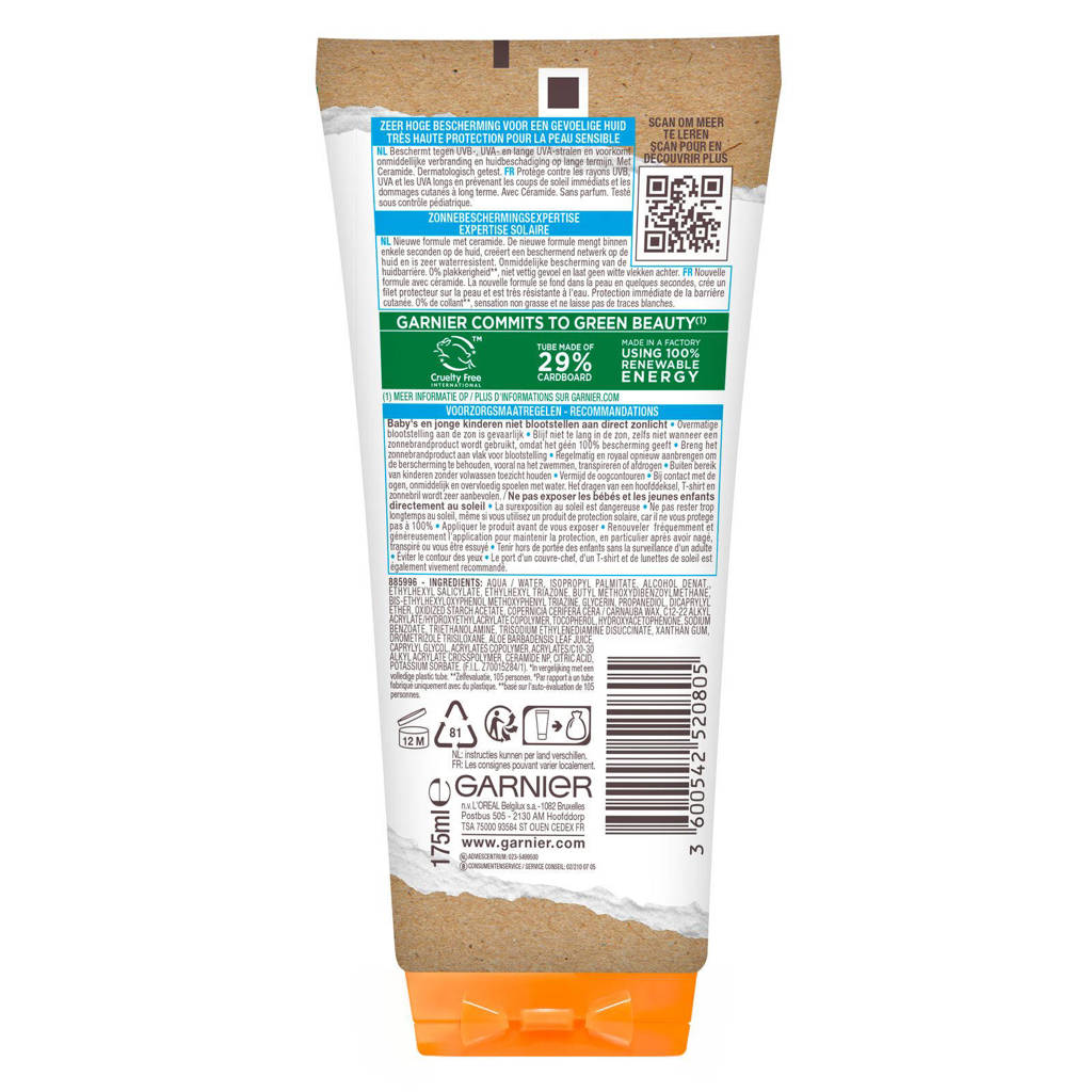 Sensitive Expert kids beschermende melk zonnebrand SPF 50+ - 175 ml