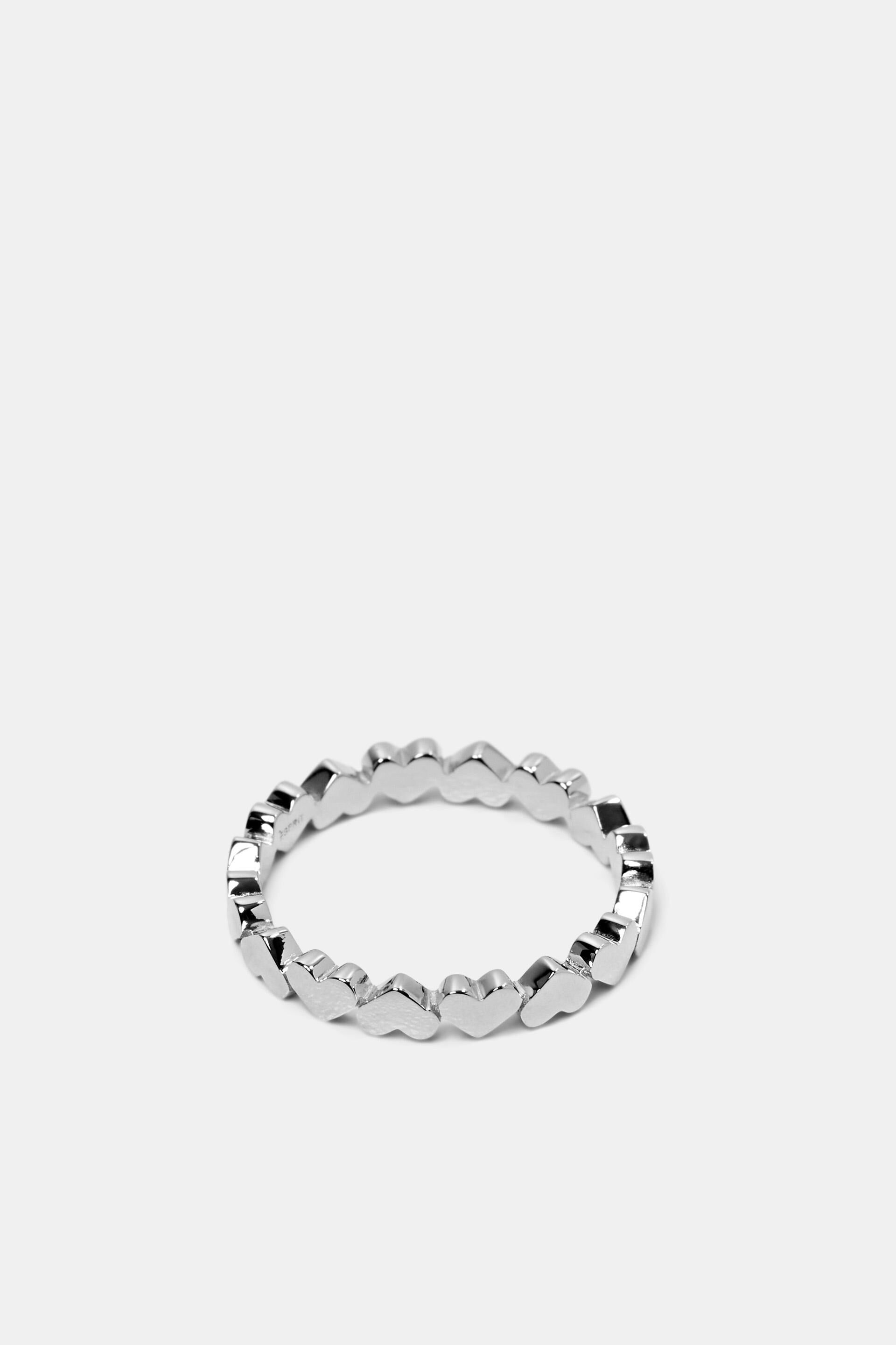 Bague cœurs en argent sterling