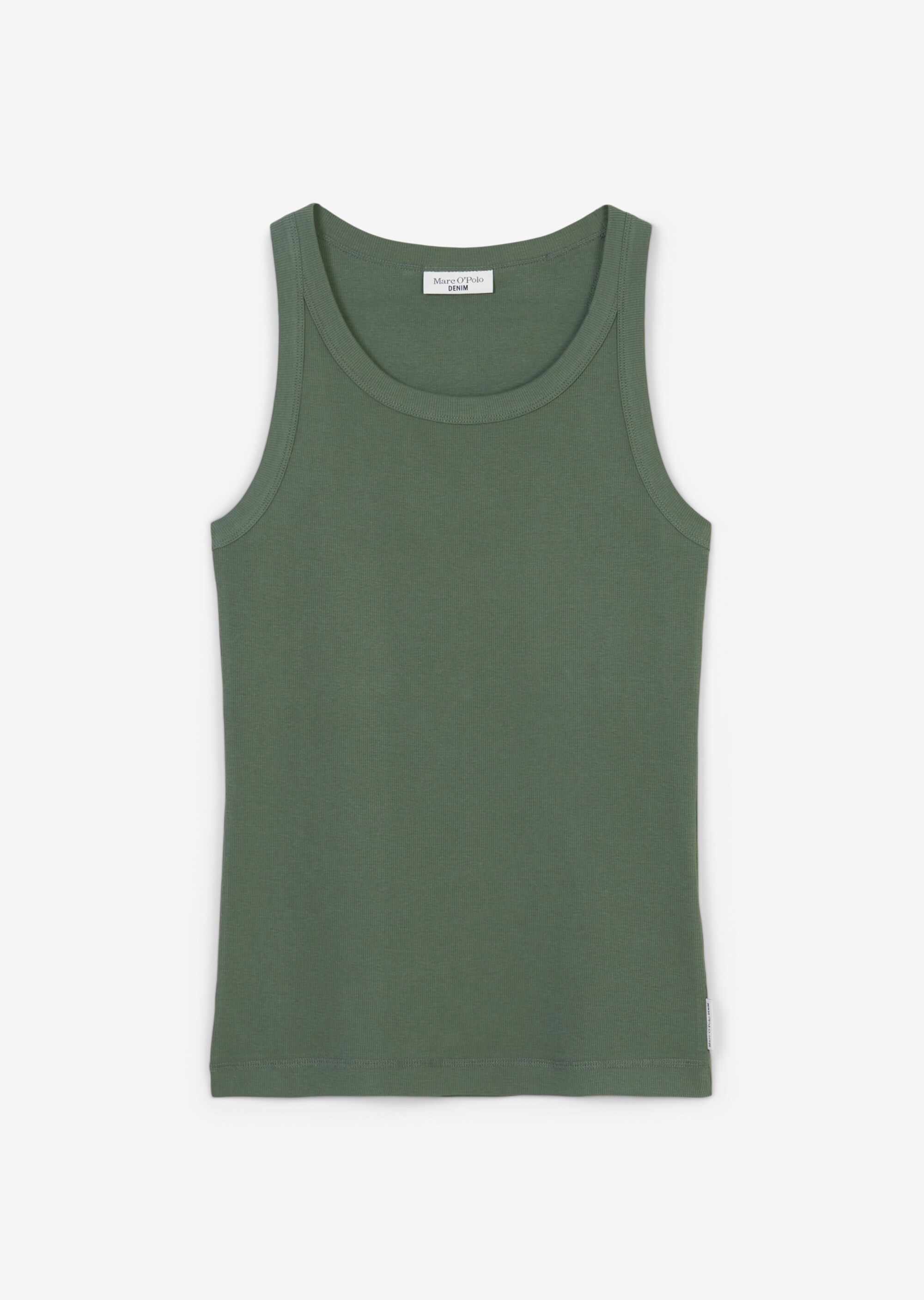 Tanktop mit feiner Rippstruktur aus elastischem Organic Cotton-Mix