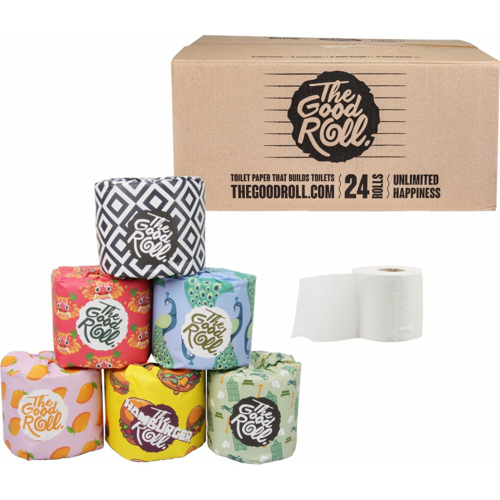 The Good Roll Recycled Toiletpapier Cheerful Choice 2-laags24 stuks
