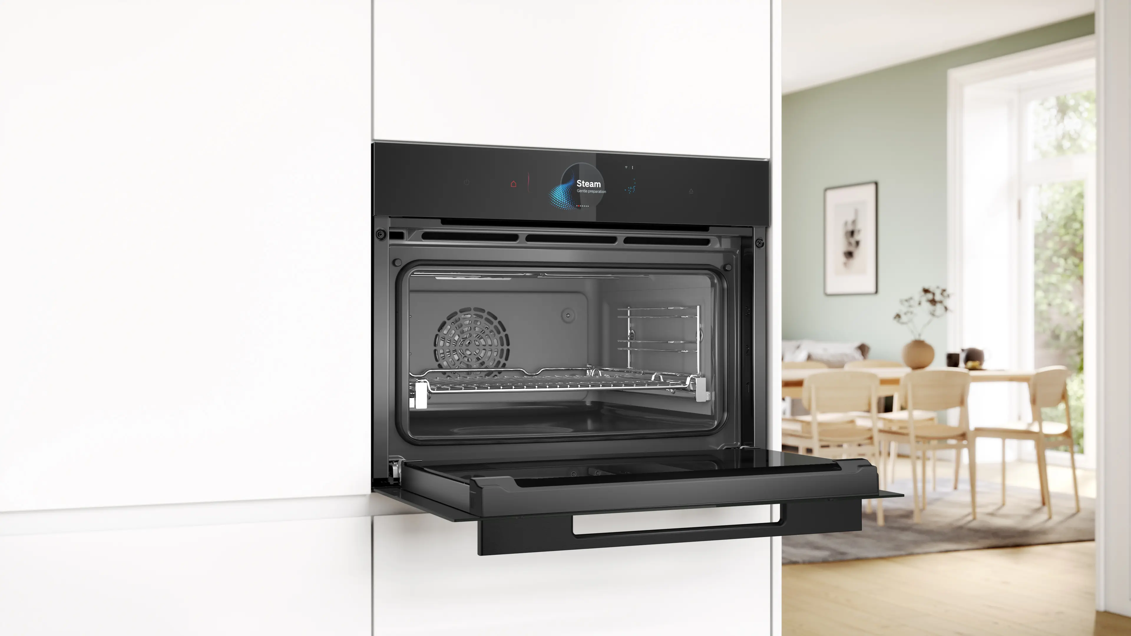 Serie 8 Compacte bakoven met volwaardige stoom 60 x 45 cm Zwart