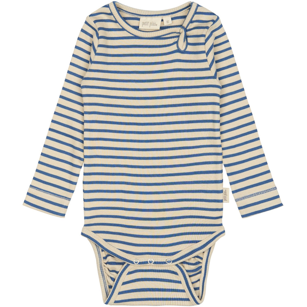Køb Petit Piao True Navy/off White Body L/S Modal Striped
