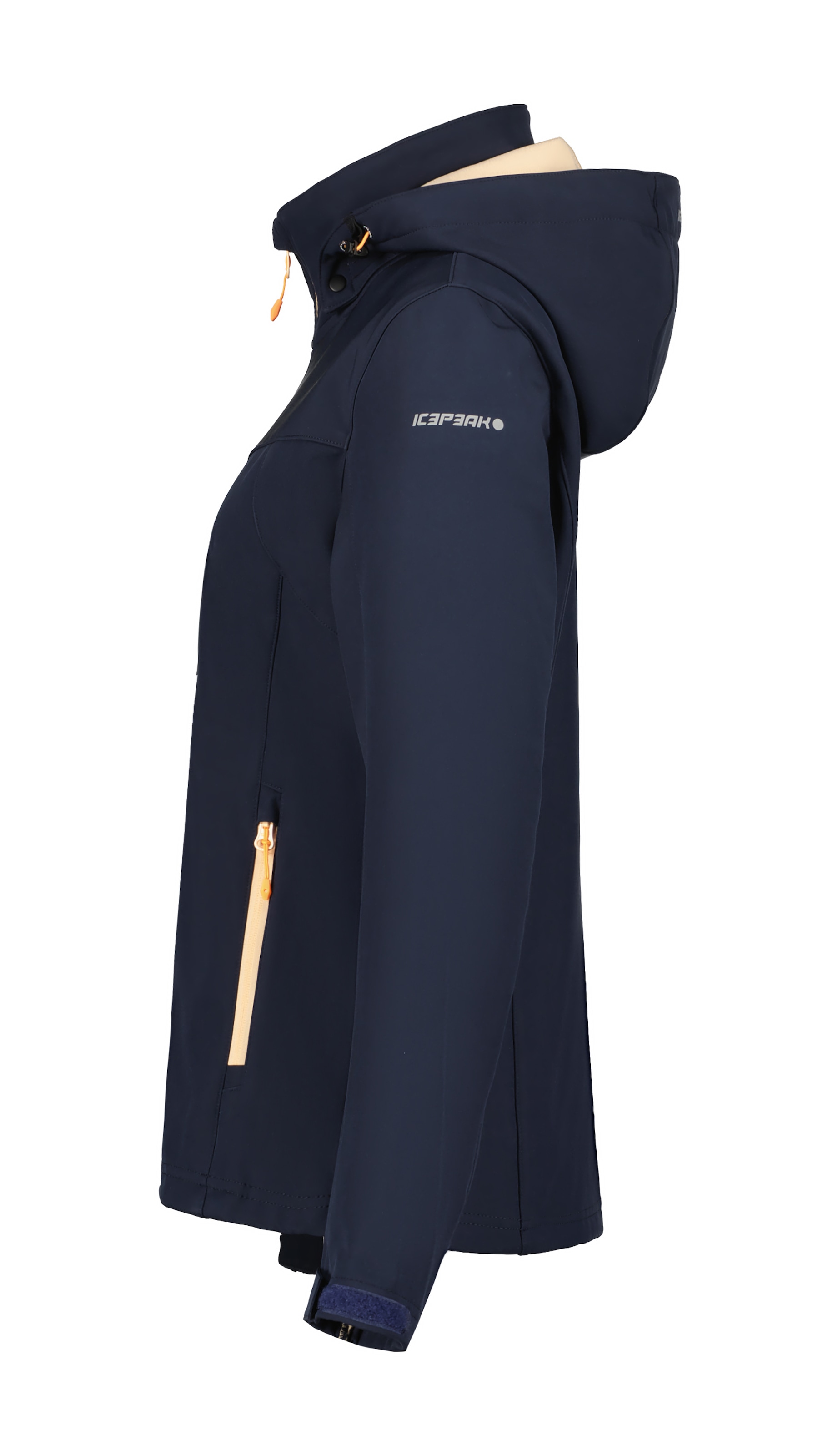 Icepeak Softshelljacke »D SOFTSHELLJACKE BRENHAM« mit Kapuze mit hohem Stehkragen