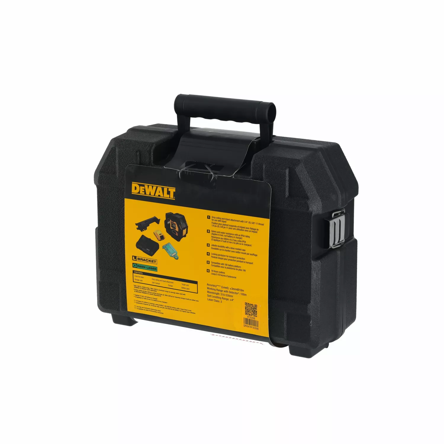 DeWALT DCLE34021D1 18V Kruislijnlaser set in koffer - Groen - 2x 55m - 2 lijnen - IP54