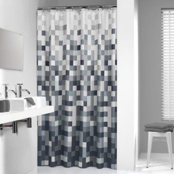 Sealskin Pixel douchegordijn zwart 180 x 200 cm