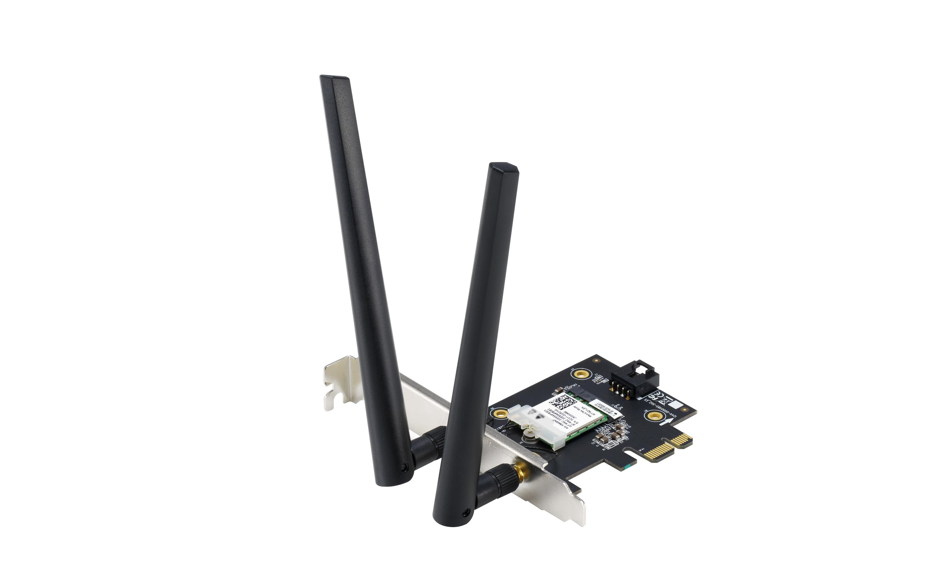 WLAN-AX PCIe Adapter PCE-AX1800 BT5.2AX1800 Dual Band PCI-E WiFi 6 (802.11ax). Bluetooth 5.2, WPA3-Netzwerksicherheit, OFDMA und MU-MIMO