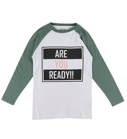 Add to Bag Bluse - Weiß m. Print