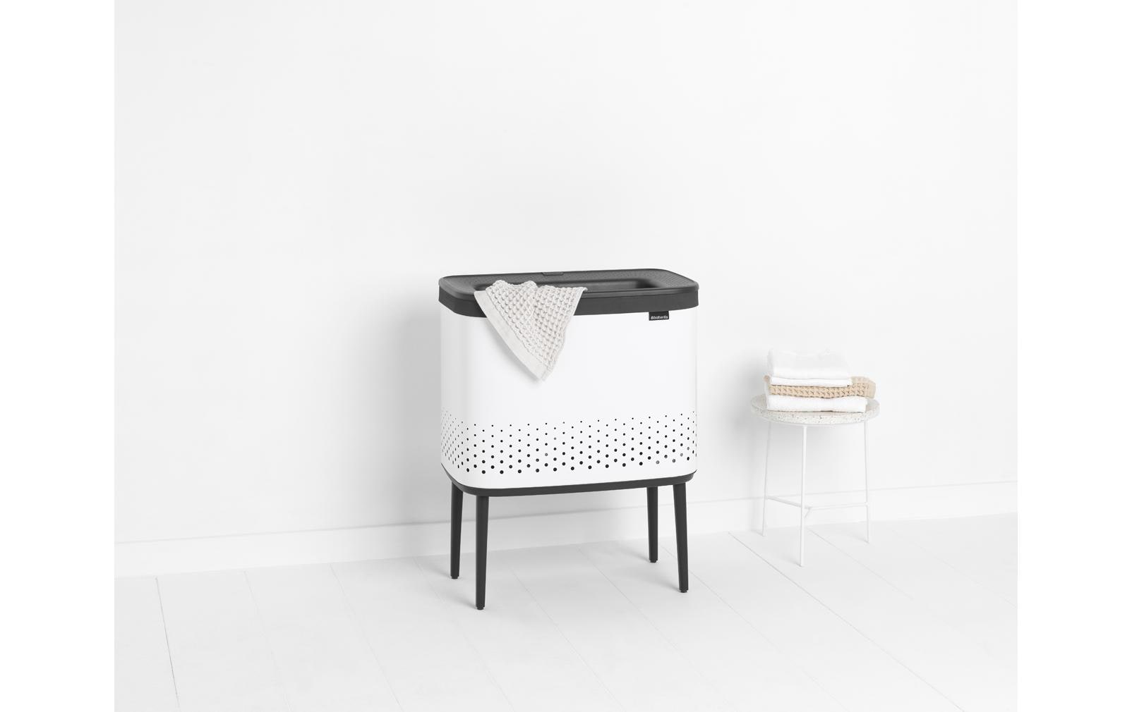 Wäschesammler BO Weiss, 60 l<br>Weisser Wäschekorb