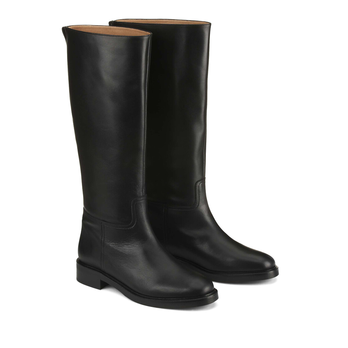 COLEÇÕES LA REDOUTE<br>Botas de montaria em couro, Signature CLOTHILDE