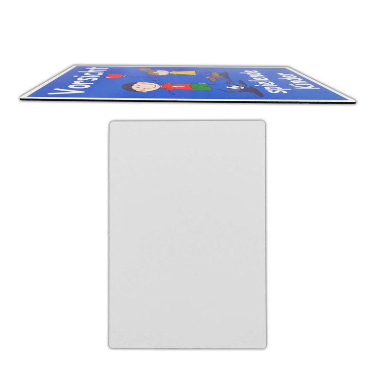 UVV-waarschuwingsbord: Let op spelende kinderen, 60 x 45 cm of 30 x 20 cm, reflecterend - Hoogwaardig aluminium composiet paneelbord - Bedrukt met reflecterende folie - Goede zichtbaarheid, zelfs in het donker / geel 60x45 xxl