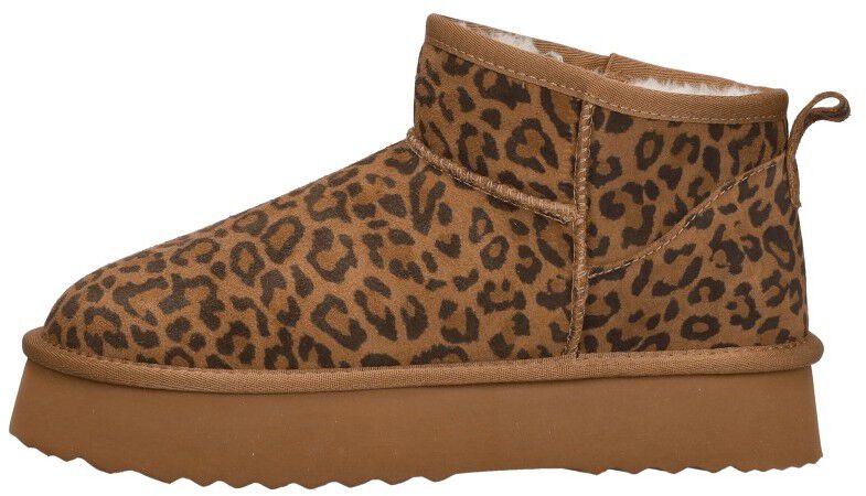 Shoecolate Enkellaarsjes Plat cognac
