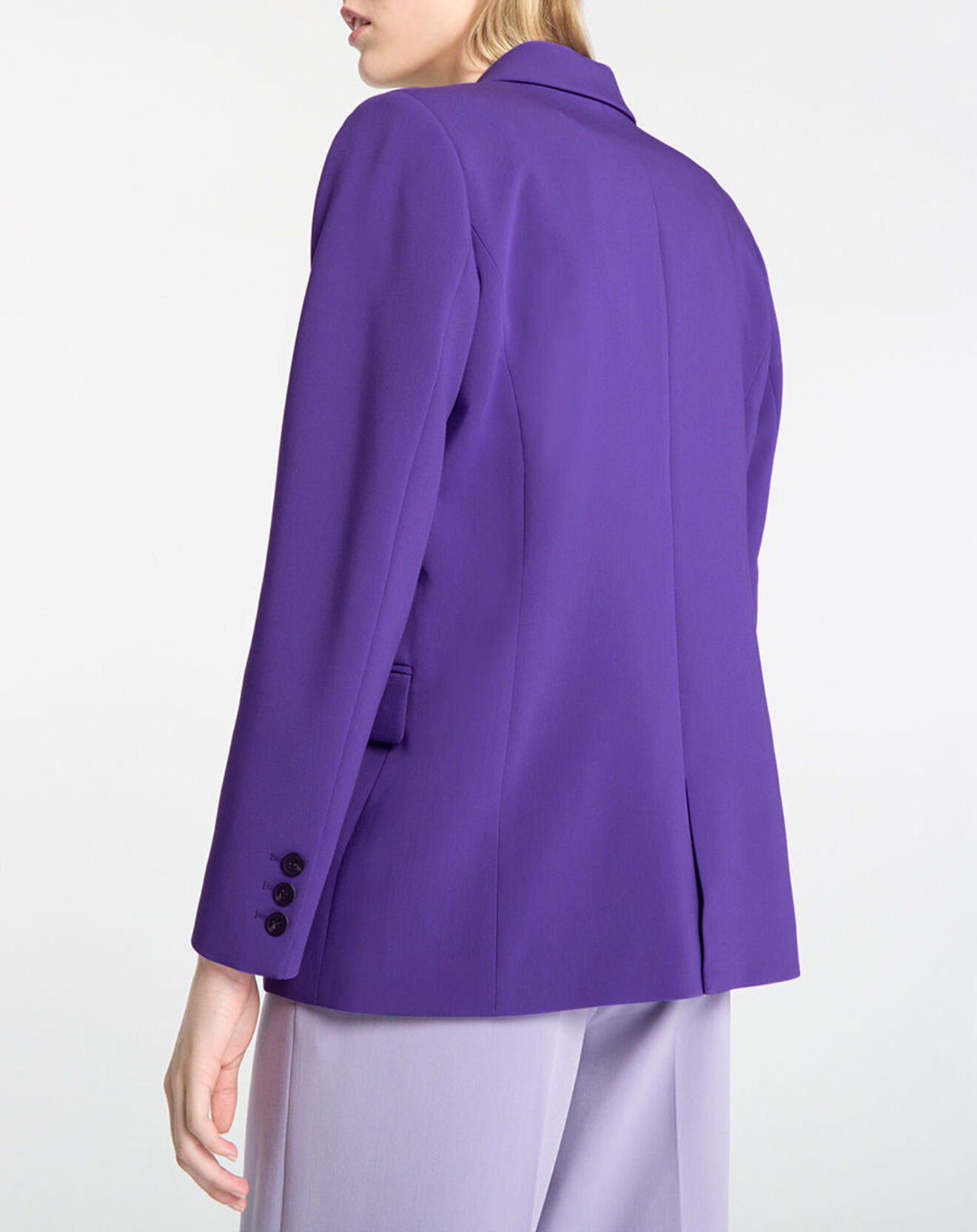 Galeries Lafayette Veste blazer Rune double boutonnage violette