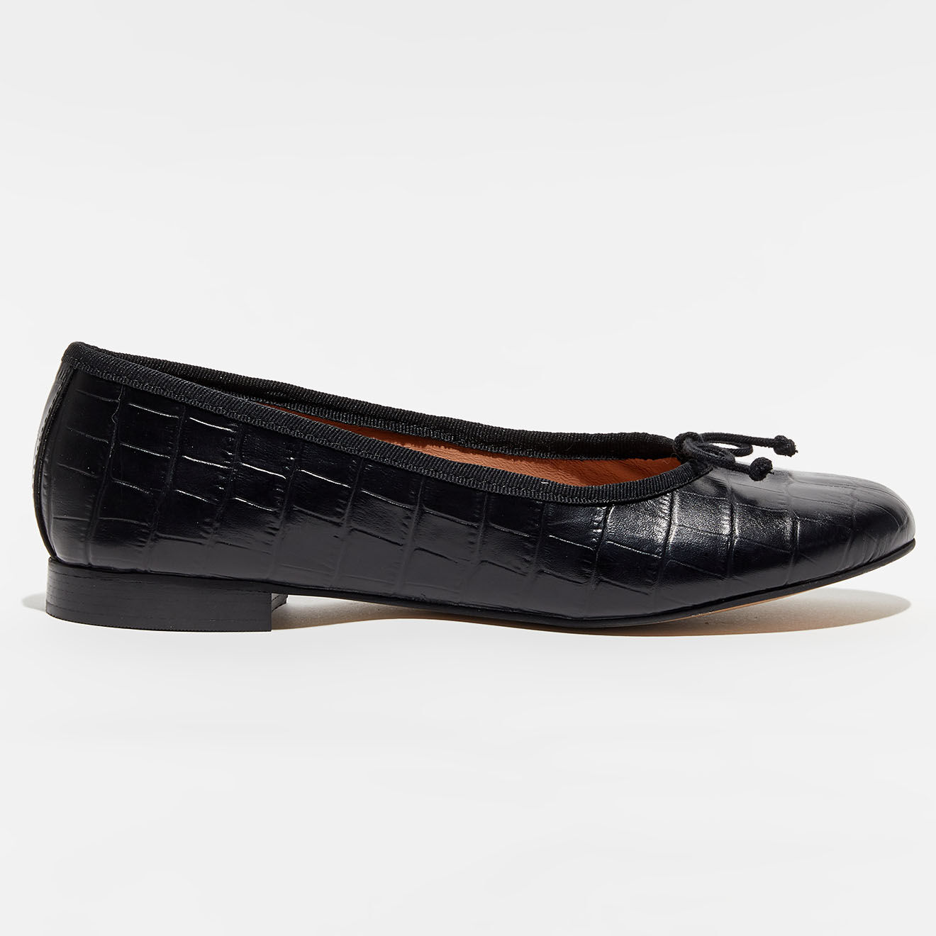 Quartier Latin Ballerines en Cuir croco Nicole noires