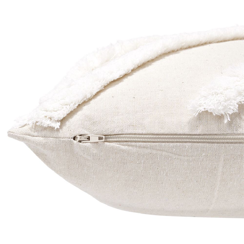Coussin rayure tufté 40x40cm