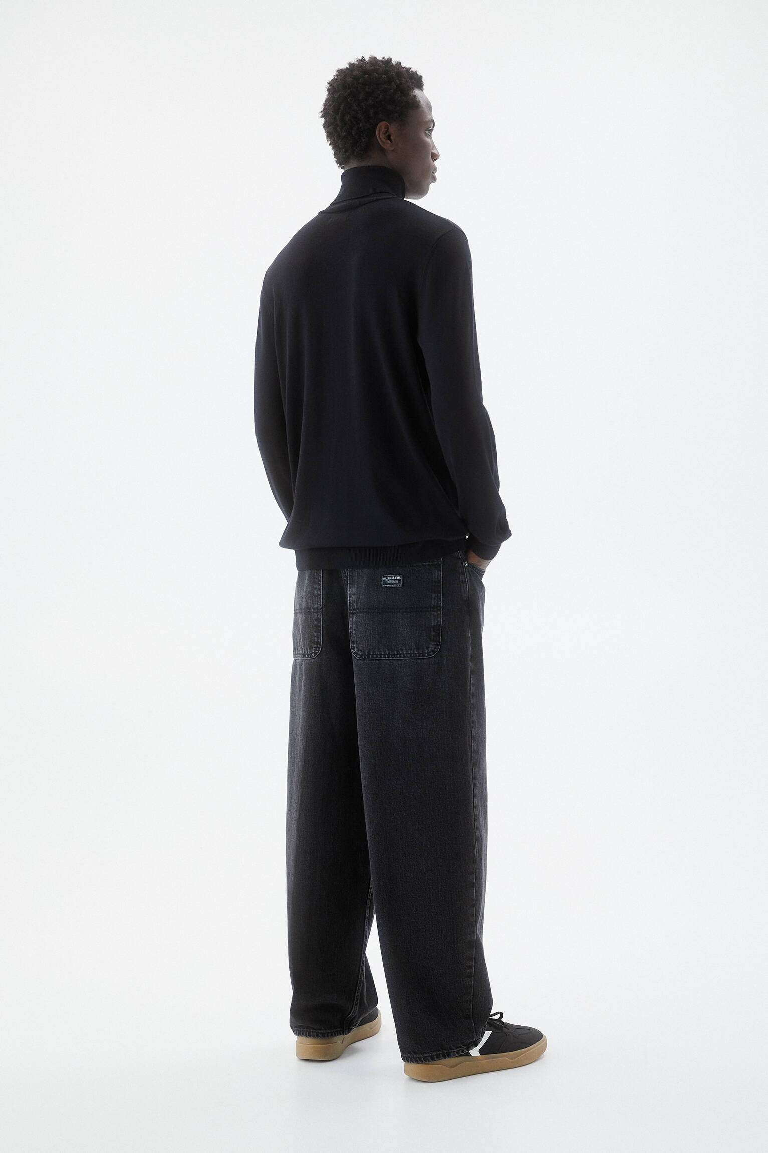 Suéter de gola alta - Preto