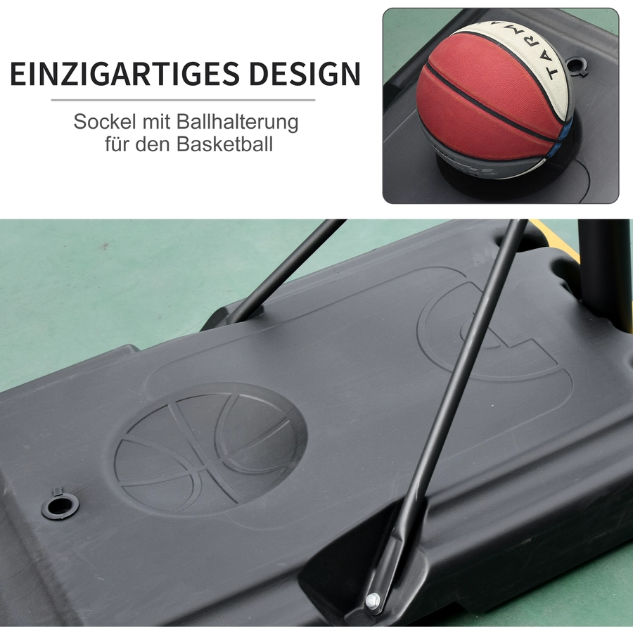 HOMCOM Basketballständer Schwarz