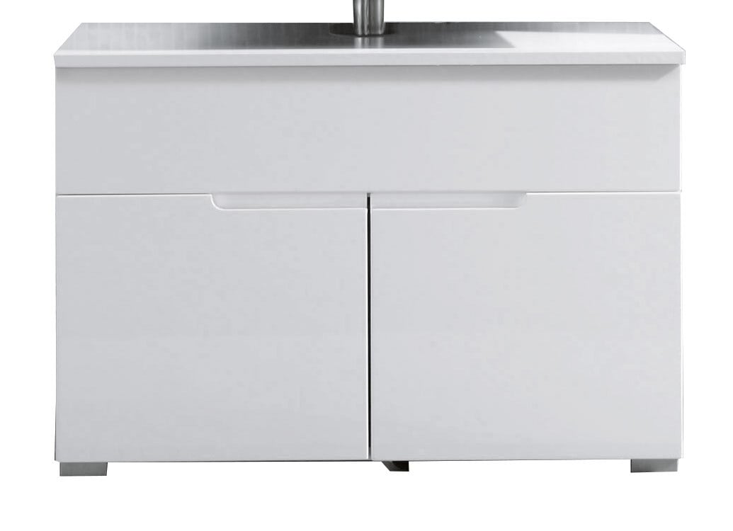 Waschbeckenunterschrank Spice Weiß Hochglanz 80 x 54 x 46 cm