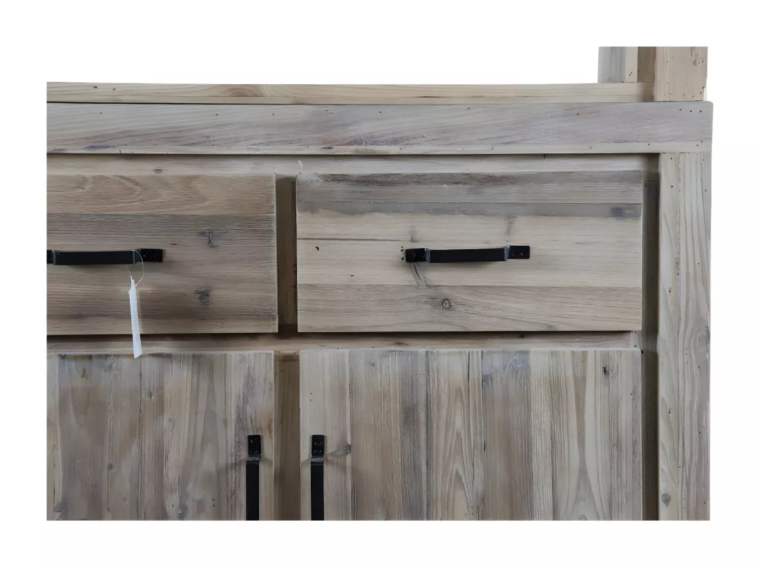 Vaisselier 2 tiroirs naturel Bois Naturel - Esmée Décoration d'Autrefois
