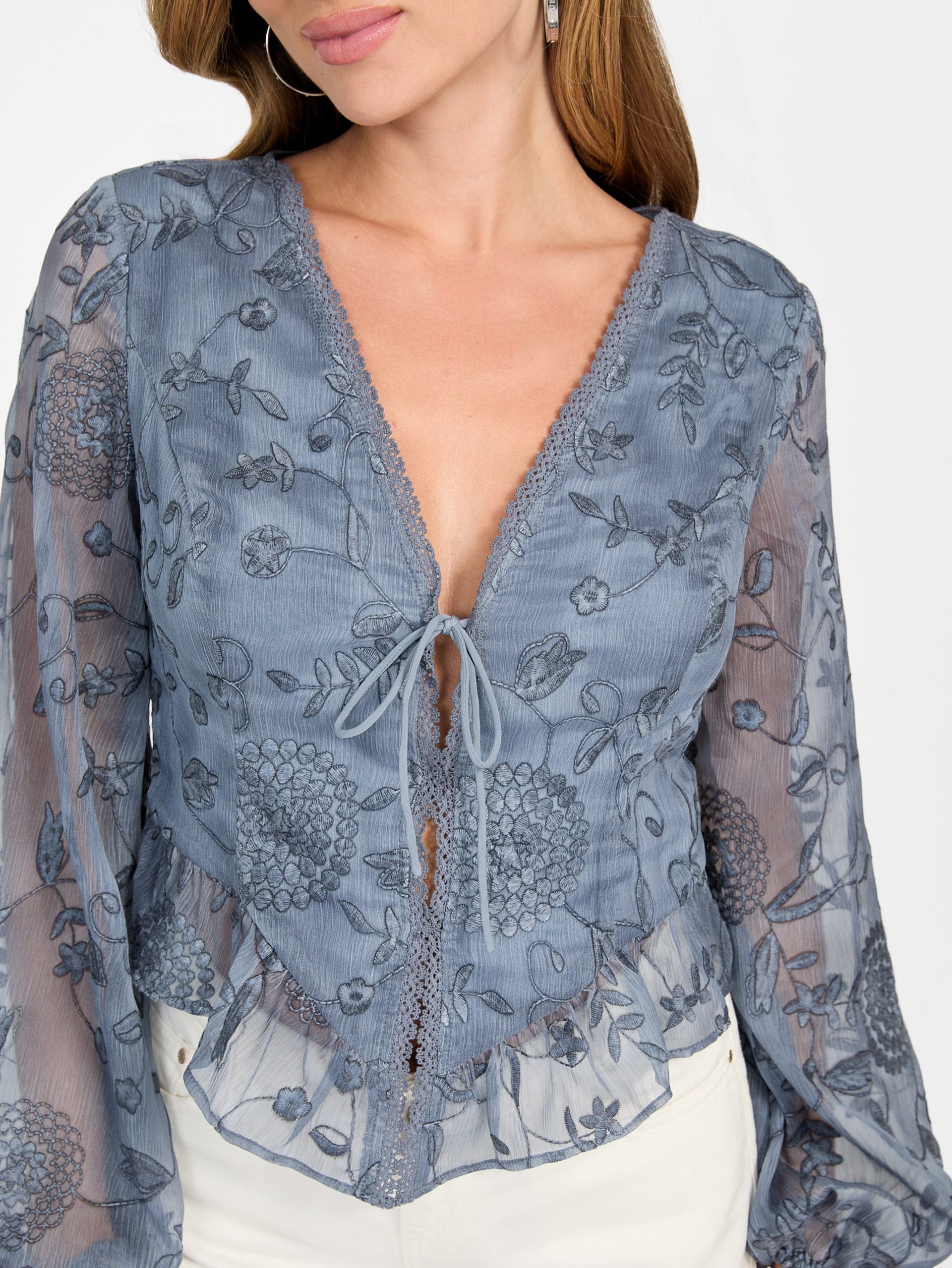 Blusa Seiah com amarração frontal