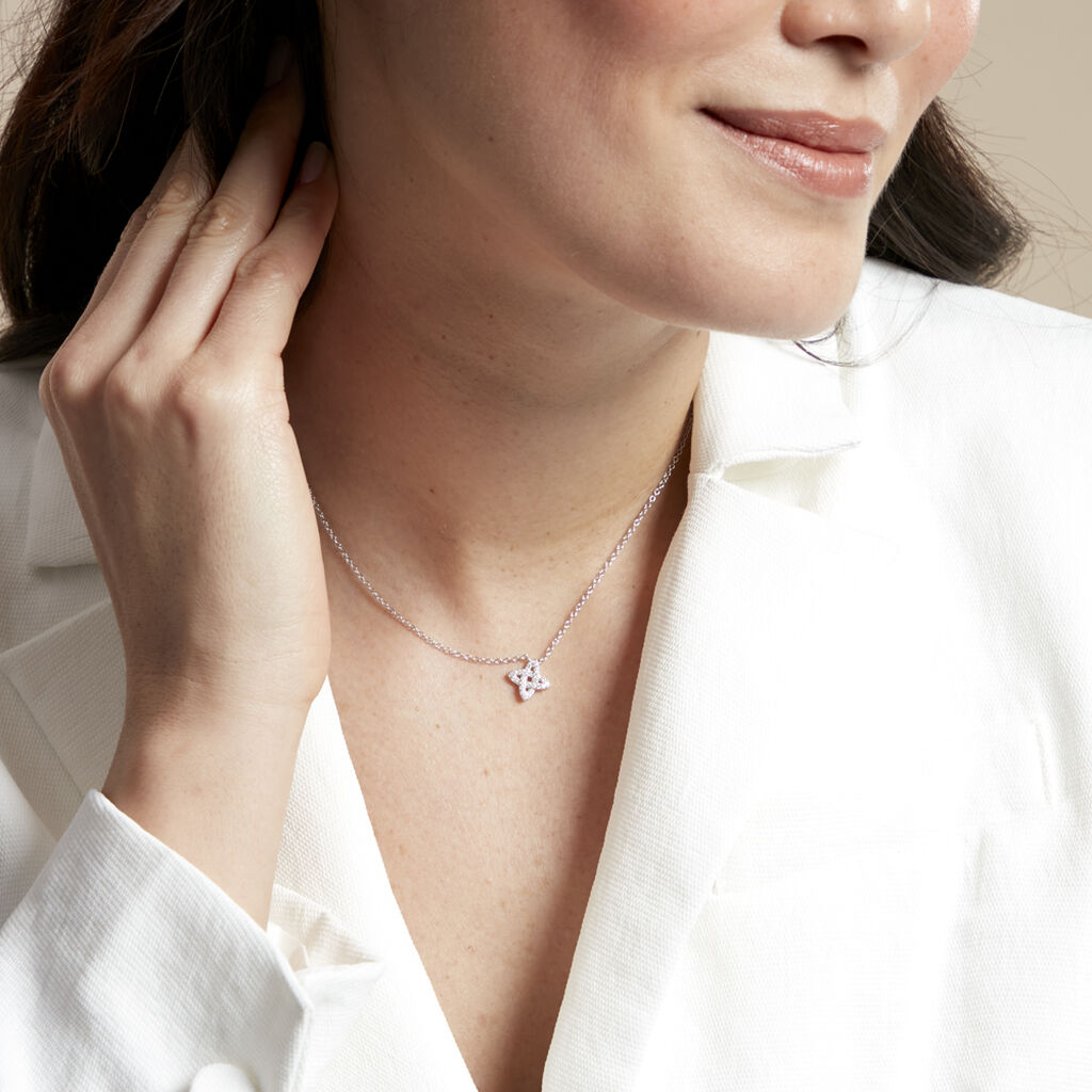 Collier Pleiades Argent Blanc Oxyde De Zirconium