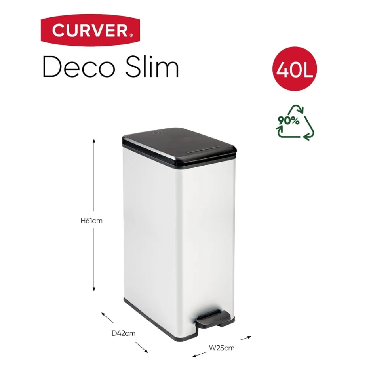 Curver Deco 40 L Argenté