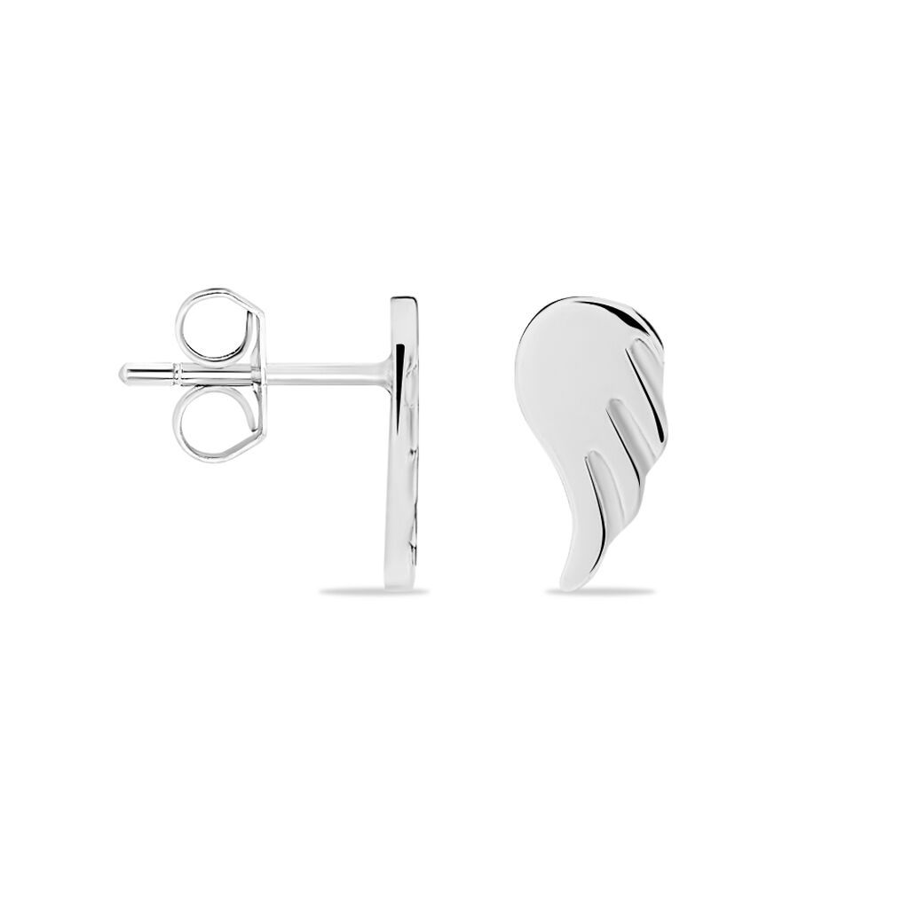 Boucles D'oreilles Puces Kayli Argent Blanc